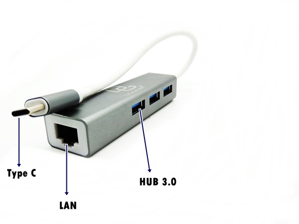 USB Hub Type C 3.1 3 Port USB 3.0 + LAN High Quality